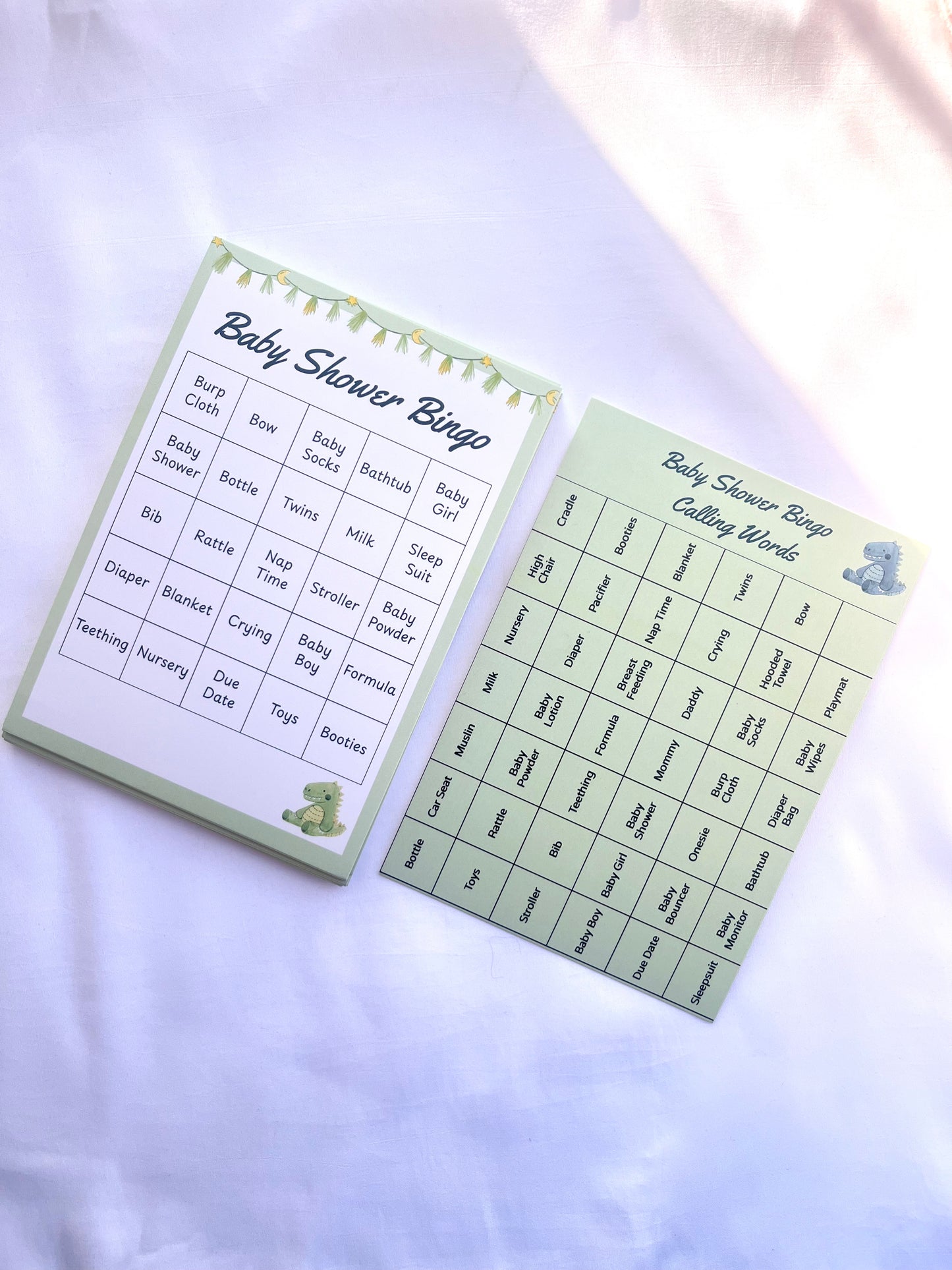 Baby Shower Bingo Cards Game