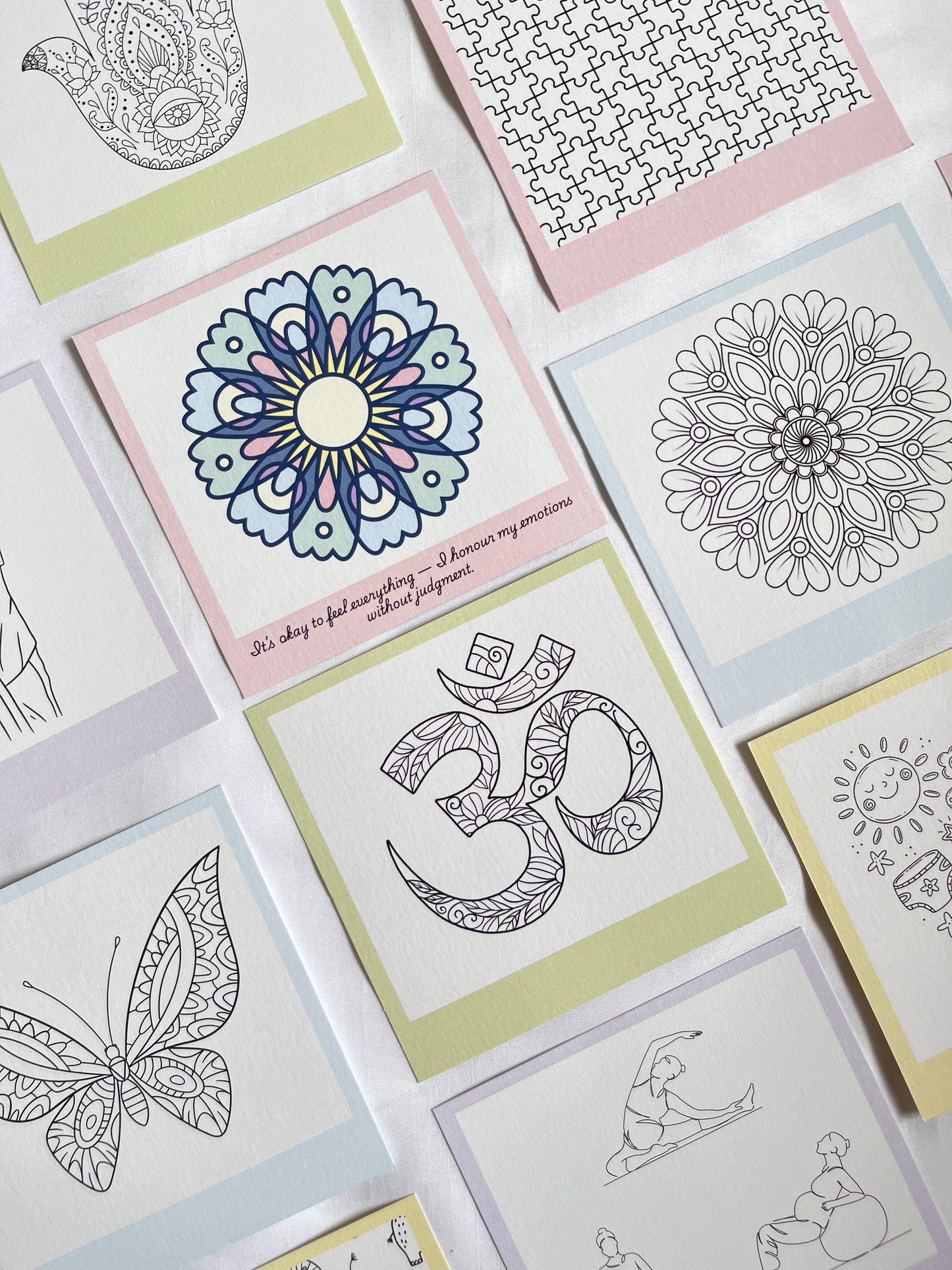 DIY 'Colour-Me' Pregnancy Affirmation Cards