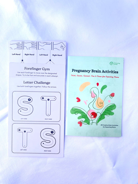Pregnancy Activity Books & Left-Brain Right-Brain Cards Set