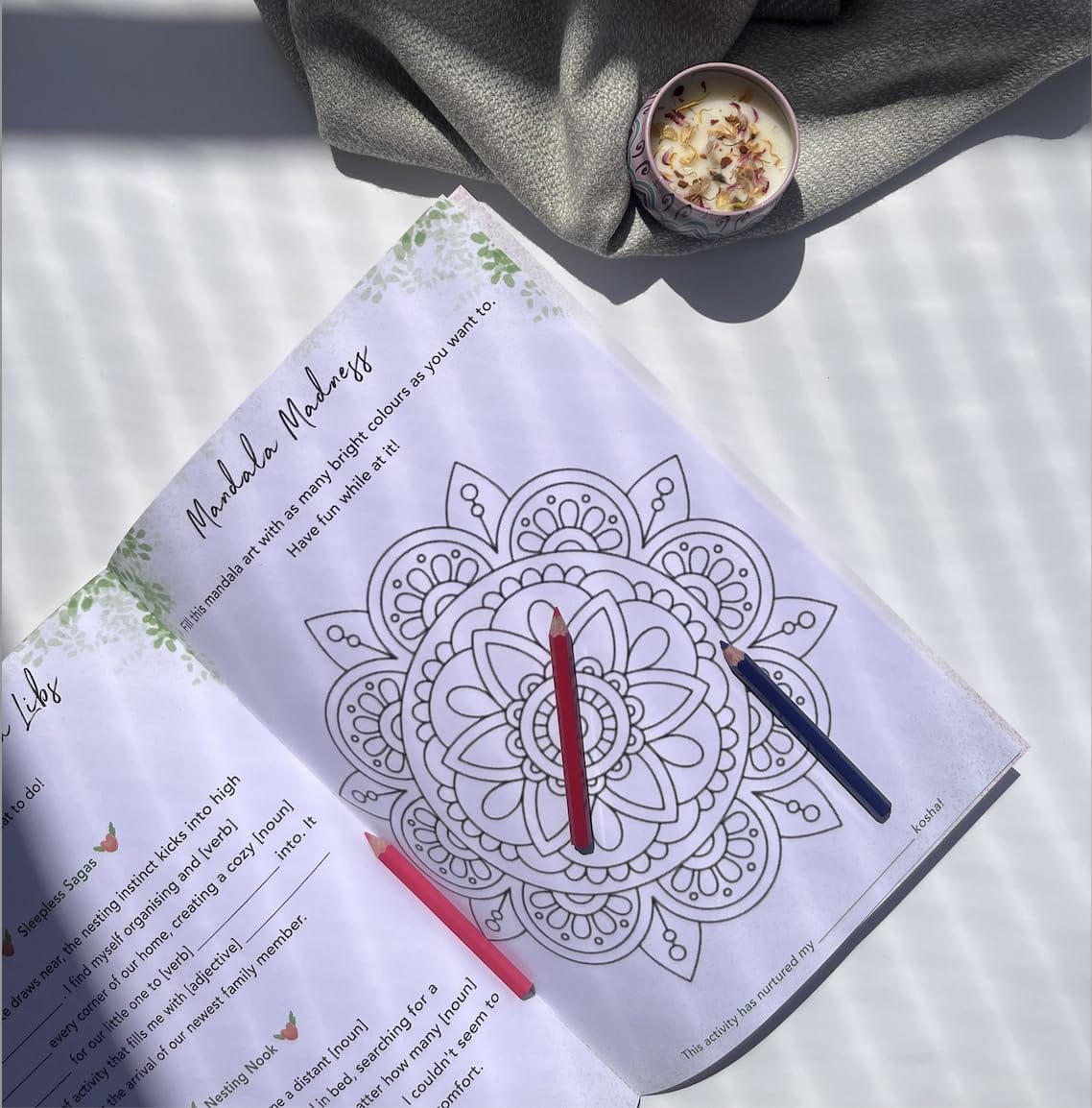 Pregnancy Activity Books & Left-Brain Right-Brain Cards Set