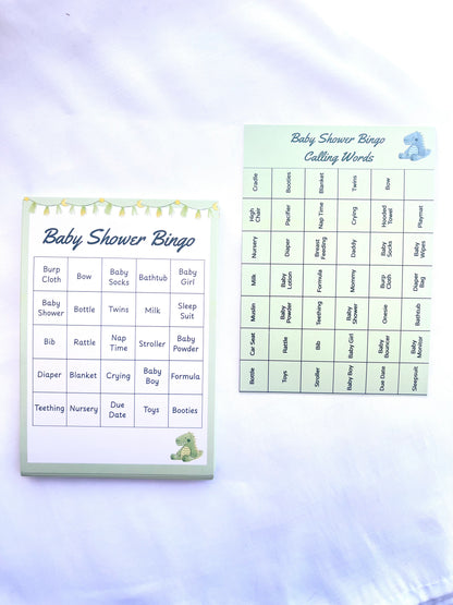 Nurturing Kosha Baby Shower Bingo Cards Game