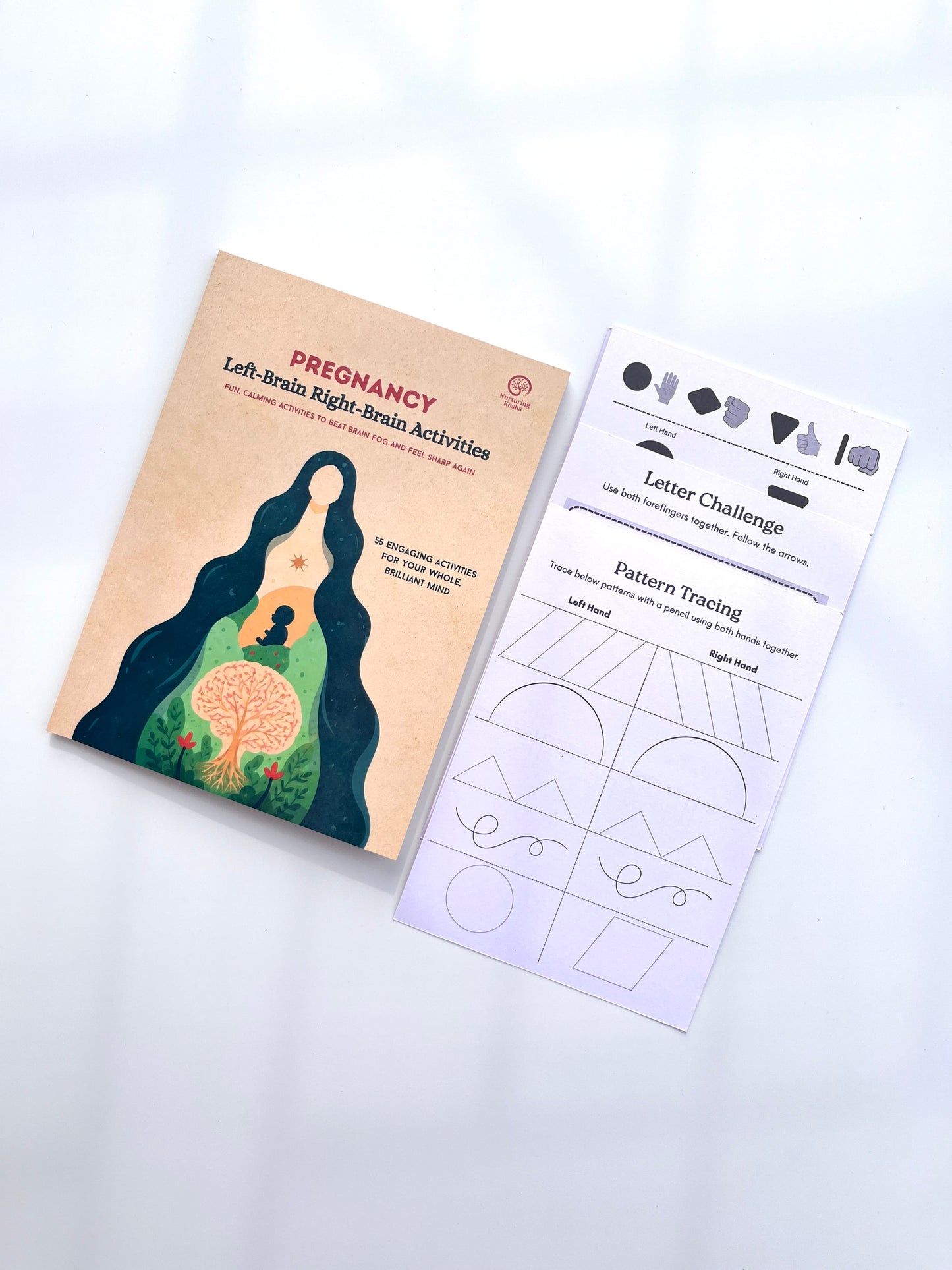 Pregnancy Left-Brain Right-Brain Activity Book & Cards Combo (NEW)