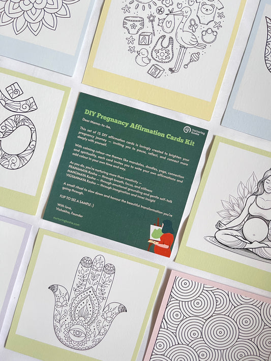 DIY 'Colour-Me' Pregnancy Affirmation Cards
