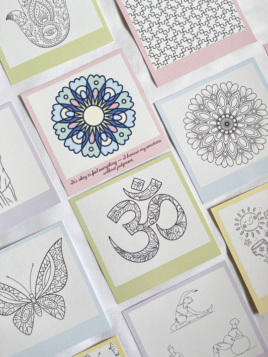 DIY 'Colour-Me' Pregnancy Affirmation Cards