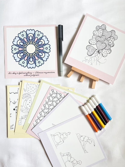 Nurturing Kosha DIY Pregnancy Mandala Coloring Cards