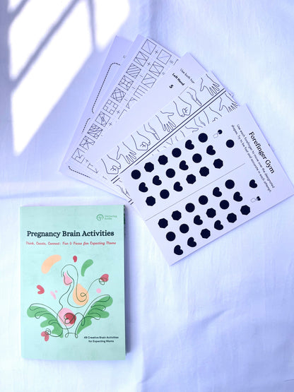 Nurturing Kosha Pregnancy Brain Activity Book + Left Brain Right Brain Cards Combo