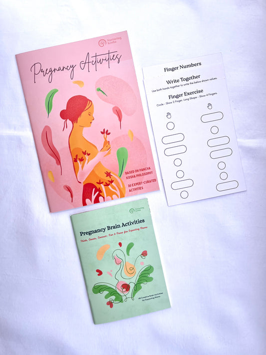 Pregnancy Activity Books & Left-Brain Right-Brain Cards Set